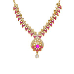 Load image into Gallery viewer, Abhinn Royal Gold Plated Designer Kundan Pink Petal Design Necklace Set For Women