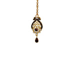 Load image into Gallery viewer, Royal Designer Necklace and Earrings with White Purple Crystal Stones