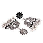 Load image into Gallery viewer, Abhinn Silver Oxidised Elephant And Floral Design Black Choker Set For Women