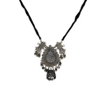 Load image into Gallery viewer, Abhinn Silver Oxidised Oval Shaped Necklace Set With Swan For Women