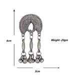 Load image into Gallery viewer, Abhinn Silver Oxidised Temple Design Necklace Set With White CZ Stone For Women