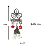 Load image into Gallery viewer, Abhinn Silver Oxidsied Floral Design White Choker Set For Women