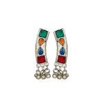 Load image into Gallery viewer, Abhinn Silver Oxidised Necklace Set Multi Color Meenakari For Women