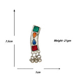 Load image into Gallery viewer, Abhinn Silver Oxidised Necklace Set Multi Color Meenakari For Women