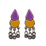 Load image into Gallery viewer, Abhinn Afghani Silver Oxidised Tribal Multi Color Choker Set For Women