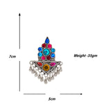 Load image into Gallery viewer, Abhinn Silver Oxidised Ethnic Design Multi Colour Necklace Set For Women