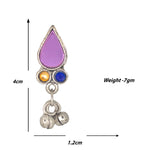 Load image into Gallery viewer, Abhinn Silver Oxidised Tribal Design Multi Colour Necklace Set For Women