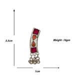 Load image into Gallery viewer, Abhinn Silver Oxidised Necklace Set Orange-Red Meenakari For Women