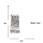 Load image into Gallery viewer, Abhinn Silver Oxidised Swan Floral Design Multi-Layer Necklace Set For Women