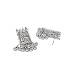 Load image into Gallery viewer, Abhinn Silver Oxidised Swan Floral Design Multi-Layer Necklace Set For Women