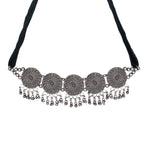 Load image into Gallery viewer, Abhinn Black Polish Temple Design With Mirror For Necklace Set Women