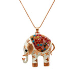 Load image into Gallery viewer, Beautiful Designer White Elephant Pendant with Multicolor Beads