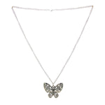 Load image into Gallery viewer, Beautiful Designer Silver Butterfly Pendant with Floral Work