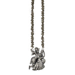 Load image into Gallery viewer, Abhinn Silver Oxidised Ethnic Dancing Radha-Krishna Pendant For Women