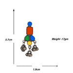 Load image into Gallery viewer, Abhinn Silver Oxidised Tribal Design Multi Colour Pendant Set For Women