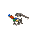 Load image into Gallery viewer, Abhinn Silver Oxidised Tribal Design Multi Colour Pendant Set For Women
