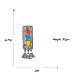 Load image into Gallery viewer, Afghani Silver Oxidised Tribal Design Multi Colour Pendant Set For Women