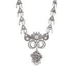 Load image into Gallery viewer, Abhinn Silver Oxidised Ethnic Floral Design Pendant Set For Women