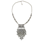 Load image into Gallery viewer, Abhinn Silver Oxidised Taj Mahal Pendant Set With Hanging Silver Beads For Women