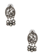 Load image into Gallery viewer, Black Oxidised Silver Goddess Lakshmi Hasli Necklace Sets for Women