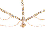 Load image into Gallery viewer, Abhinn Rajasthani Gold Plated Double Side Strand Borla Maang Tikka With Pearls For Women
