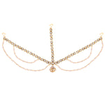 Load image into Gallery viewer, Abhinn Rajasthani Gold Plated Double Side Strand Borla Maang Tikka With Pearls For Women
