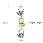 Load image into Gallery viewer, Abhinn Alloy Designer Kettle Shape Dual Tone Gold-plated Oxidised Earrings for Women
