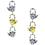 Load image into Gallery viewer, Abhinn Alloy Designer Kettle Shape Dual Tone Gold-plated Oxidised Earrings for Women
