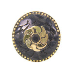 Load image into Gallery viewer, Beautiful Bohemian Black Golden Ring with Boho Tibetian Work
