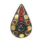Load image into Gallery viewer, Abhinn Latest Bohemian Black Golden Ring with Boho Tibetian Stone Work
