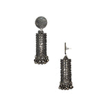 Load image into Gallery viewer, Abhinn Black Polished Cylindrical Shape Spiral Jhumka Earrings For Women
