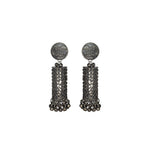 Load image into Gallery viewer, Abhinn Black Polished Cylindrical Shape Spiral Jhumka Earrings For Women
