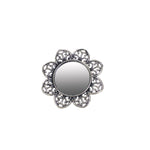Load image into Gallery viewer, Abhinn Silver Oxidised Floral Design Mirror Ring For Women 
