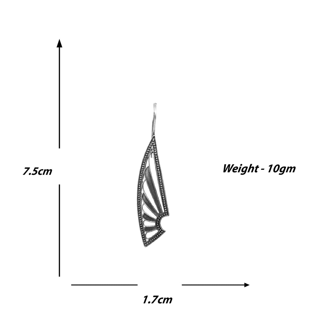 Abhinn Silver Replica Ethnic Triangular Design Earrings For Women