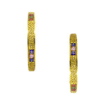 Load image into Gallery viewer, Abhinn Golden Multi Colour Floral Design Bangle Set For Women 
