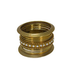 Load image into Gallery viewer, Abhinn Beautiful Bangles Set with Kundan Stones with Jali Design (Set of 15) For Women
