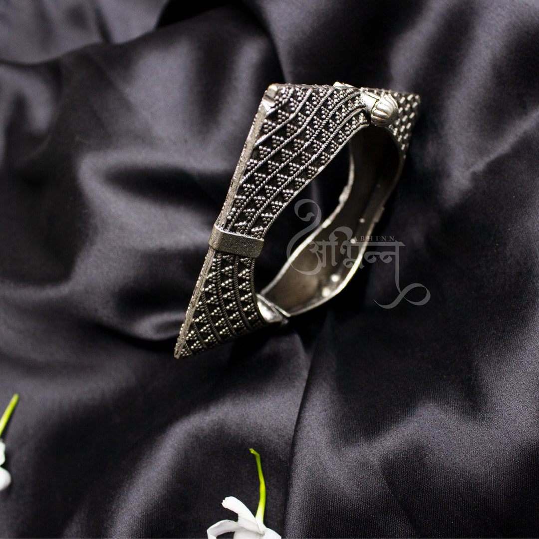 Abhinn Silver Replica Square Bracelet With Temple Design For Women