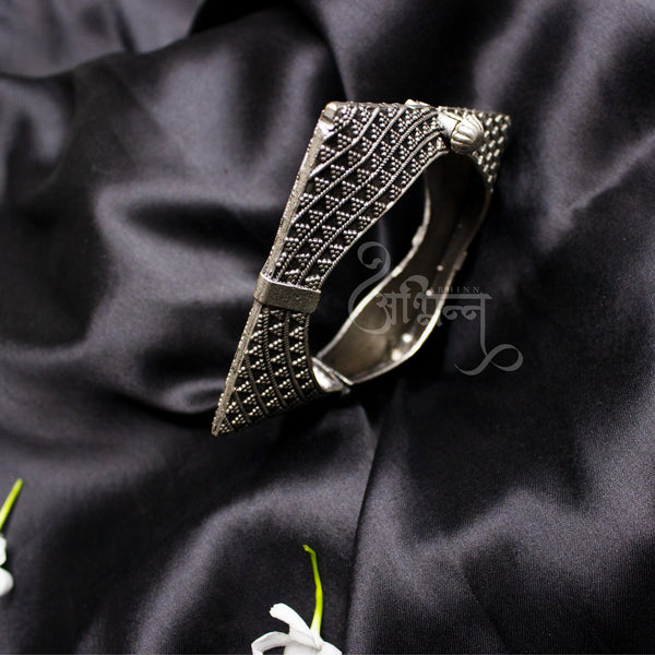 Abhinn Silver Replica Square Bracelet With Temple Design For Women