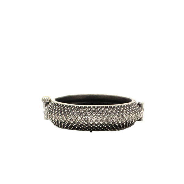 Abhinn Silver Lookalike Temple Design Rajasthani Kada For Girls