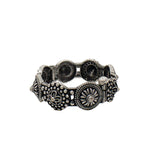 Load image into Gallery viewer, Abhinn Silver Replica Broad Bracelet Studded With Floral Design For Women
