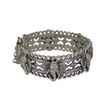 Load image into Gallery viewer, Abhinn Oxidised Silver Designer Ganesha Design Free Size Bangle For Women
