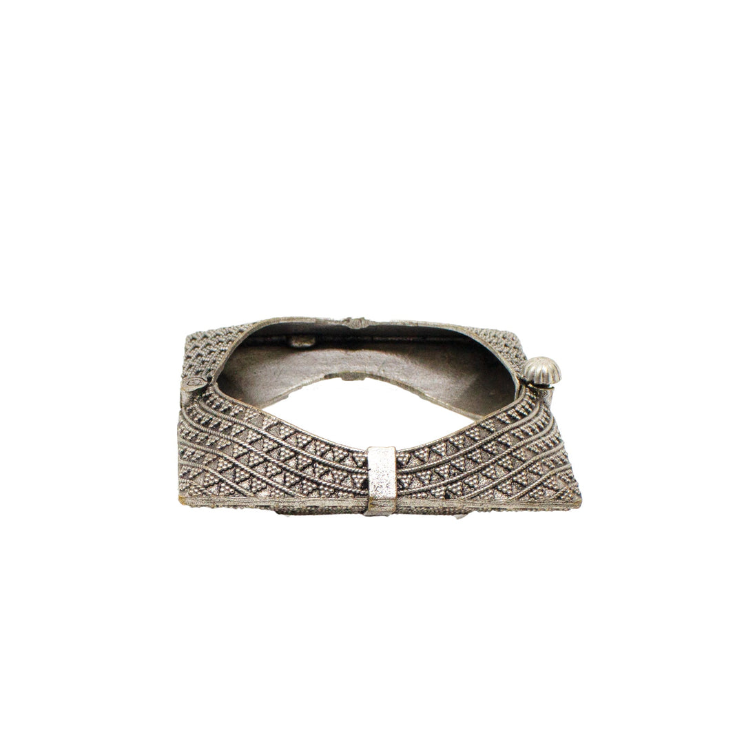 Abhinn Silver Replica Square Bracelet With Temple Design For Women