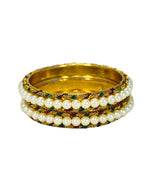 Load image into Gallery viewer, Beautiful Designer Golden Plated Bangles with Spiral Design
