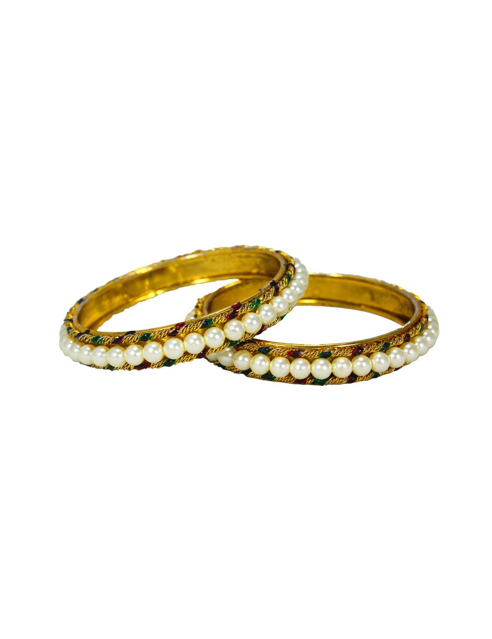 Beautiful Designer Golden Plated Bangles with Spiral Design