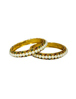 Load image into Gallery viewer, Beautiful Designer Golden Plated Bangles with Spiral Design
