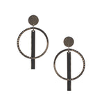 Load image into Gallery viewer, Abhinn Western Geometrical Hammered Design Dangler Earrings For Women
