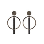 Load image into Gallery viewer, Abhinn Western Geometrical Hammered Design Dangler Earrings For Women

