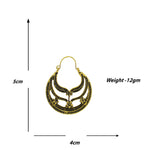 Load image into Gallery viewer, Abhinn Golden Oxidised Temple Design Hoop Earrings For Women
