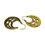 Load image into Gallery viewer, Abhinn Golden Oxidised Temple Design Hoop Earrings For Women
