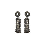 Load image into Gallery viewer, Abhinn Black Oxidised Cylindrical Shape Jhumka Earrings For Women

